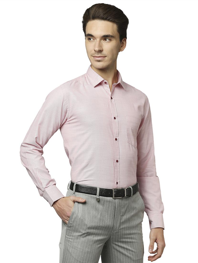 pink solid formal shirt - 18180128 - Standard Image - 2