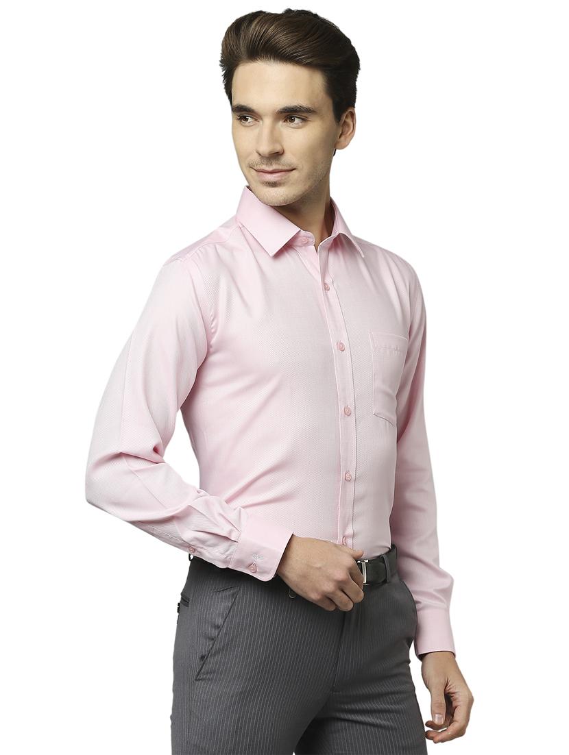 pink solid formal shirt - 18180150 - Standard Image - 2