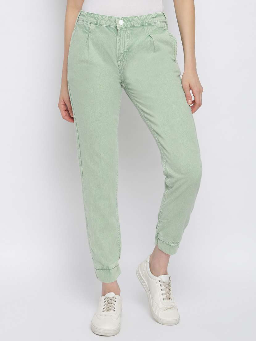 mid rise solid joggers