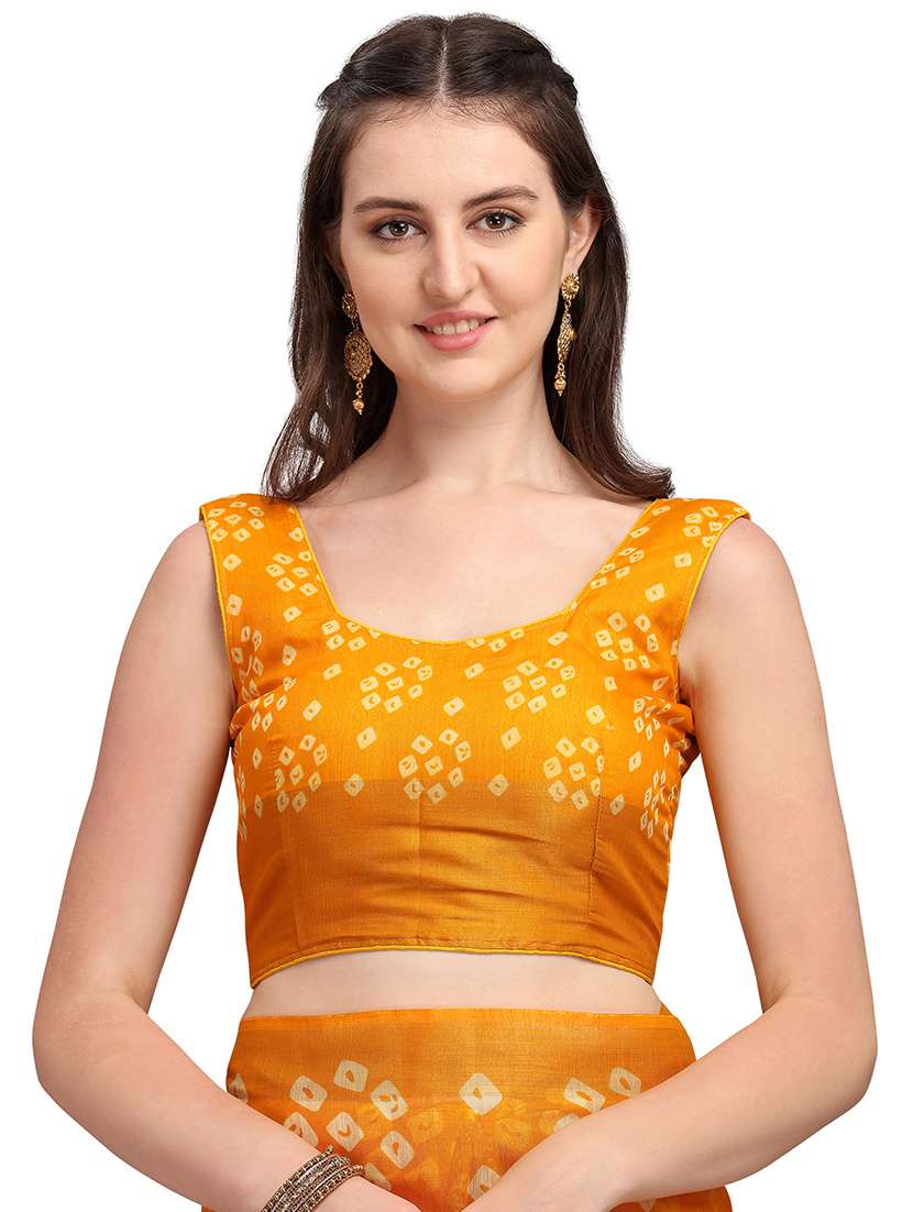 bandhani printed saree  with blouse - 18180821 -  Standard Image - 2