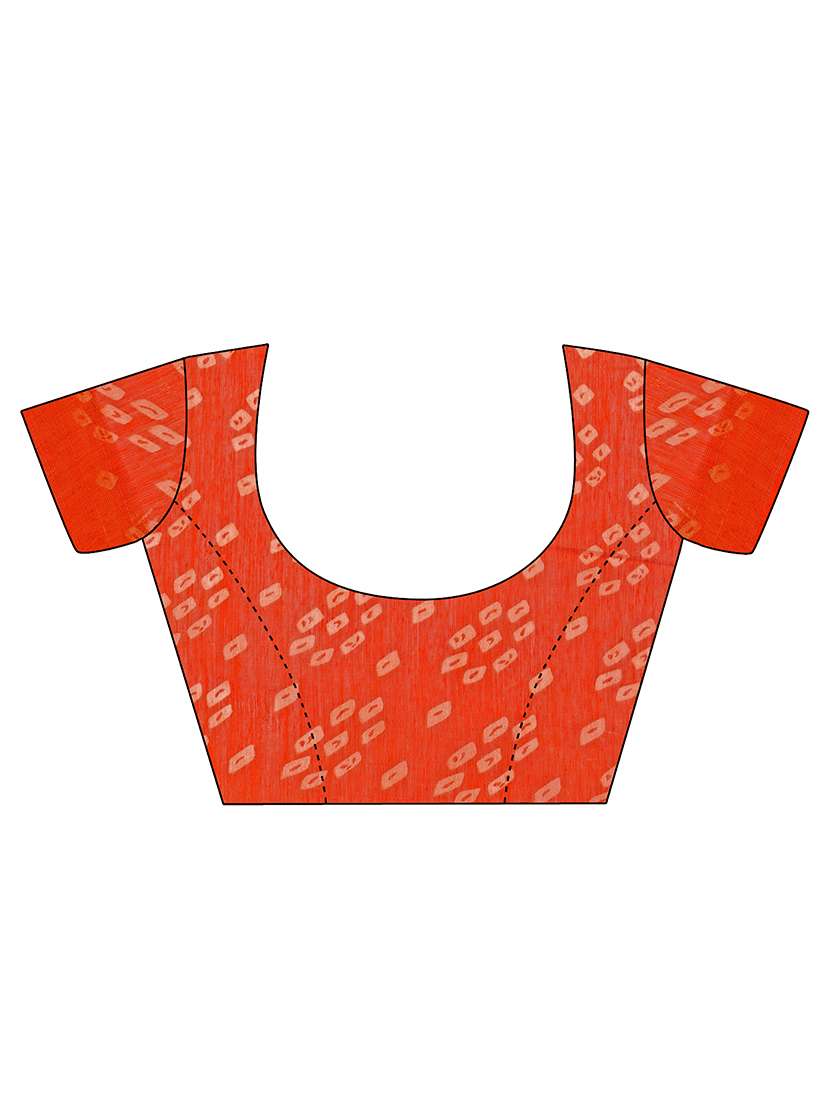 bandhani printed saree  with blouse - 18180827 -  Standard Image - 2