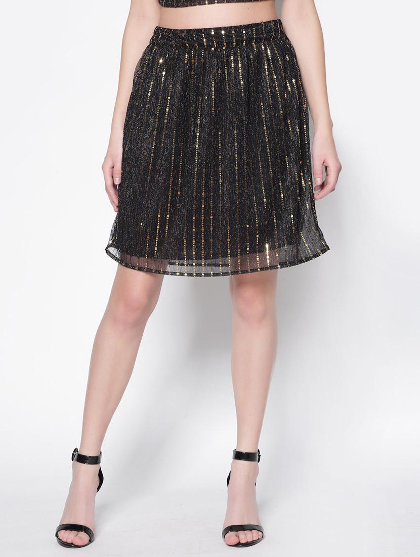 mid rise embellished a-line skirt - 18181971 - Zoom Image - 0