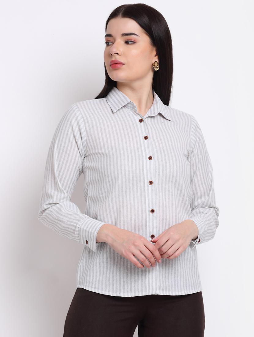 long sleeved striped shirt - 18182239 -  Zoom Image - 0