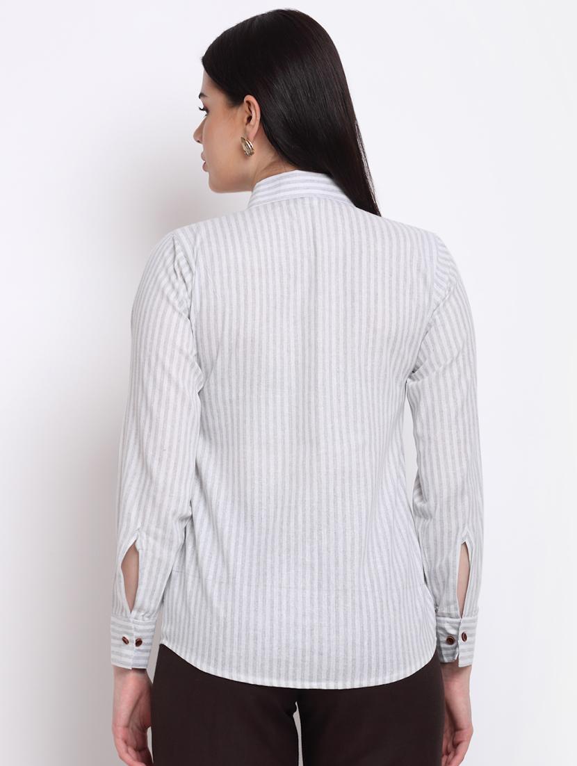 long sleeved striped shirt - 18182239 - Standard Image - 2