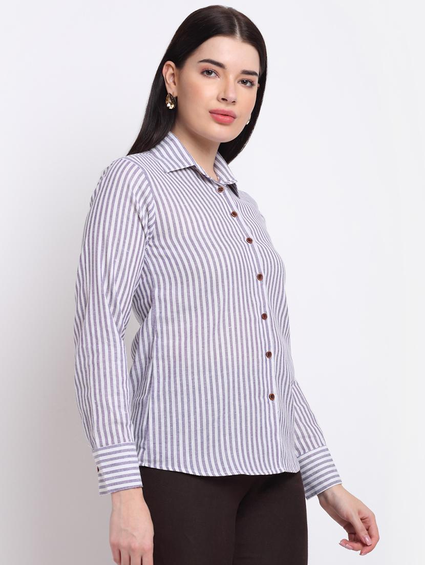 long sleeved striped shirt - 18182242 - Standard Image - 2