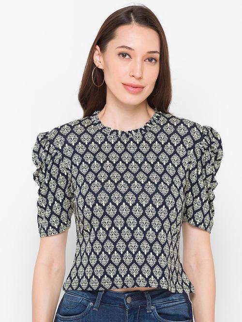 women's regular round neck top - 18182395 - Standard Image - 0
