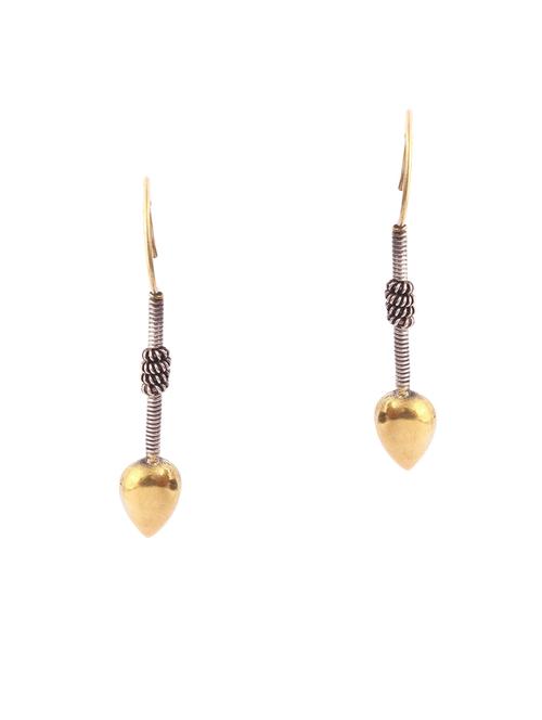 gold plated silver, adorable tear-drop ear hoops - 18182623 -  Standard Image - 0