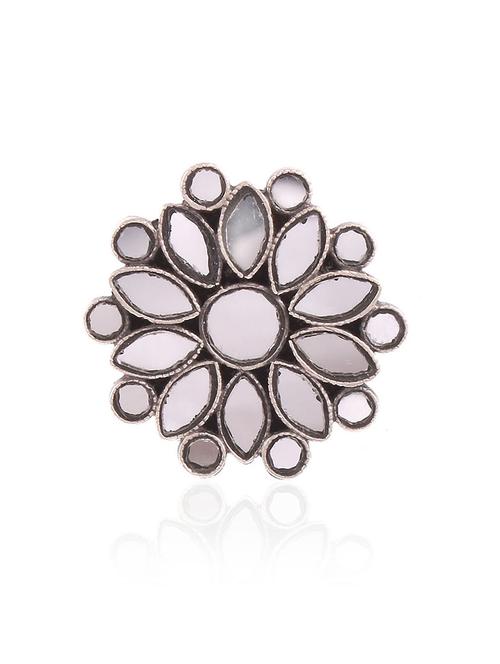 silver white mirror glass ring - 18182642 -  Standard Image - 0