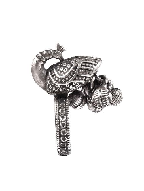 silver peacock, oxidized rawa ring - 18182648 - Standard Image - 0