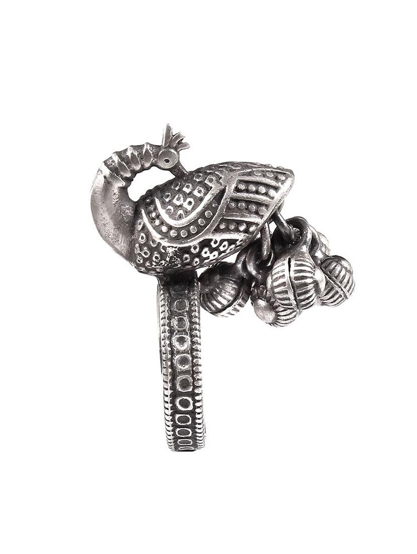 silver peacock, oxidized rawa ring - 18182648 - Zoom Image - 0