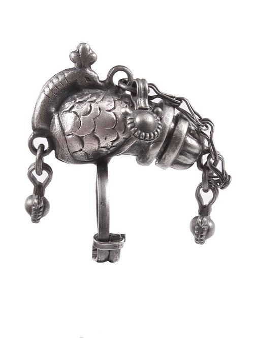 silver adorable peacock ring with ghungroos - 18182649 -  Standard Image - 0
