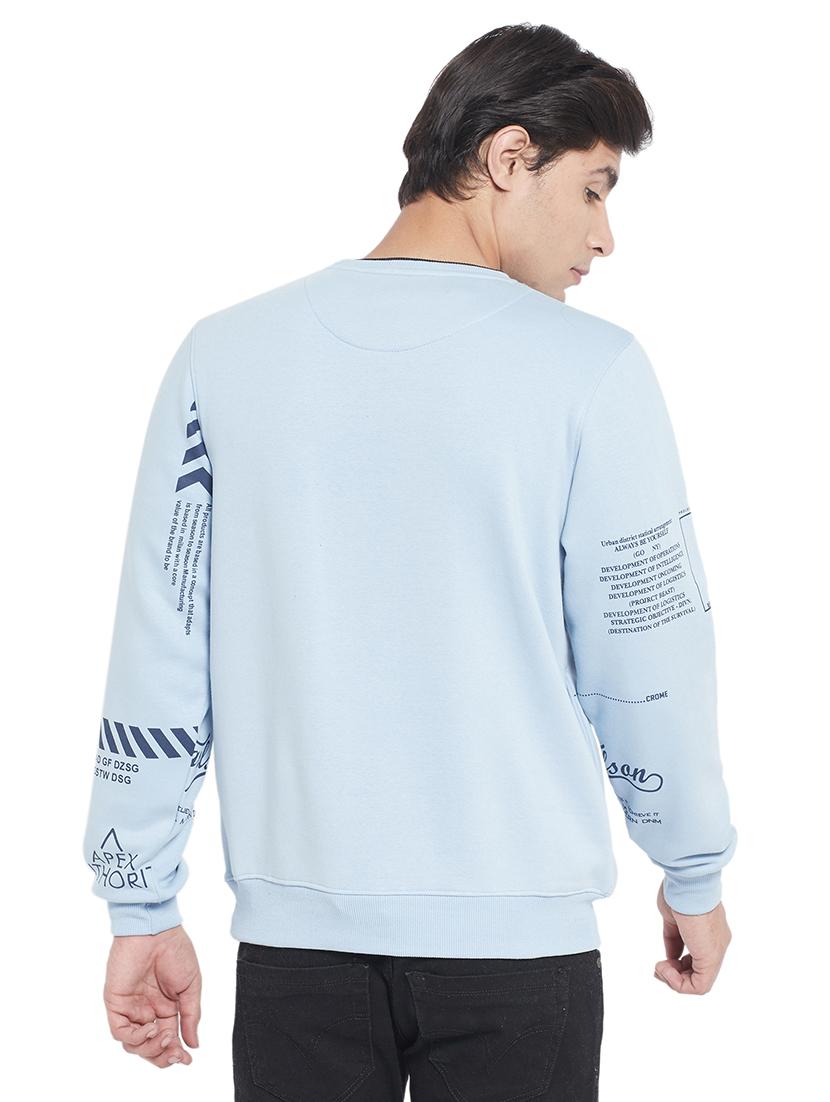 light blue printed sweatshirt - 18183373 - Standard Image - 2