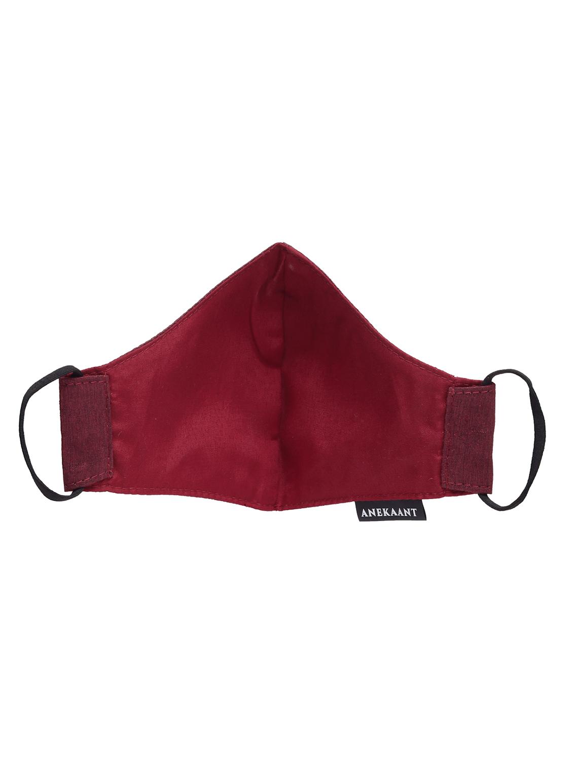 red silk plain women mask - 18184565 - Standard Image - 2