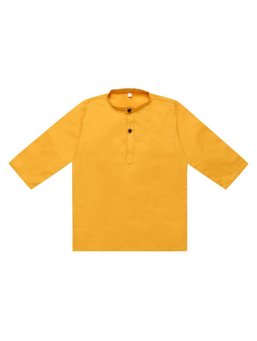 yellow solid kurta pajama set - 18184594 - Standard Image - 2