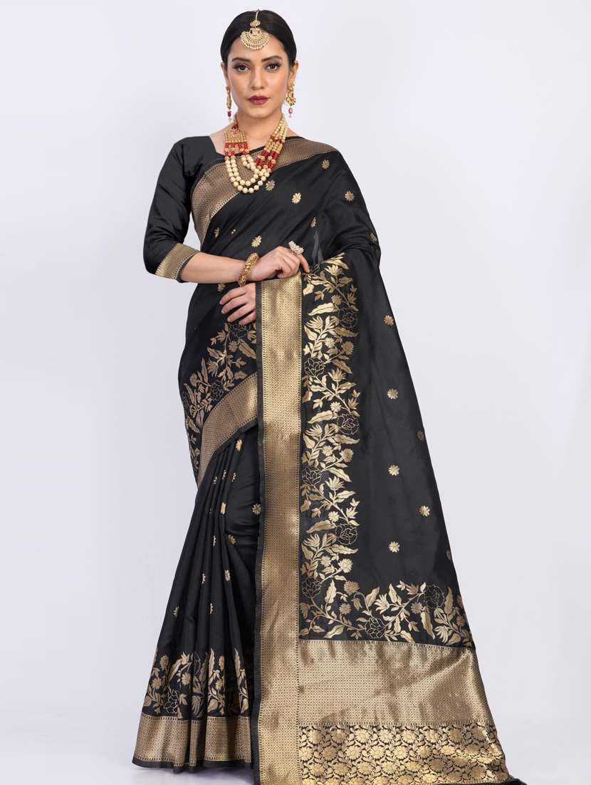 jacquard work woven saree with blouse