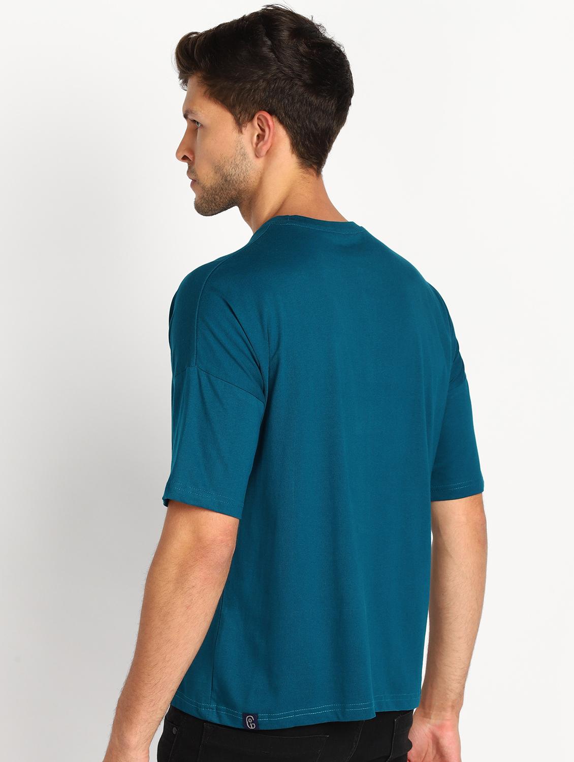 teal blue solid t-shirt - 18185415 - Standard Image - 2