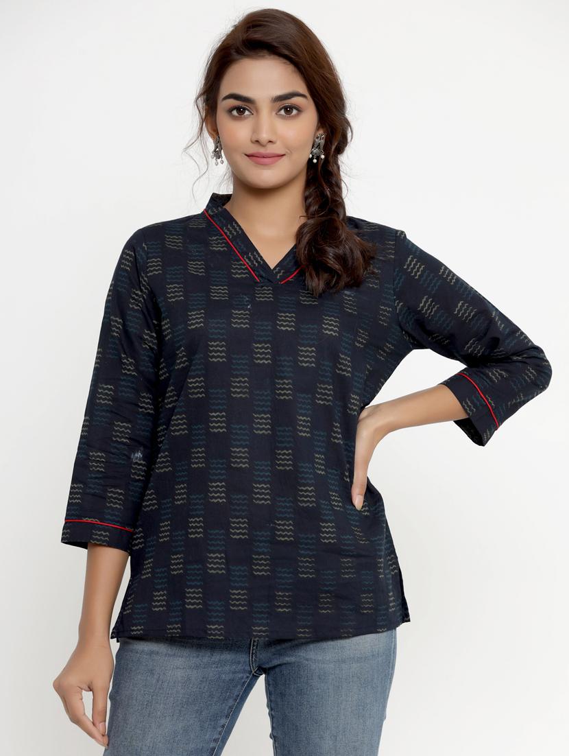 women's a line v neck top - 18185661 -  Zoom Image - 0