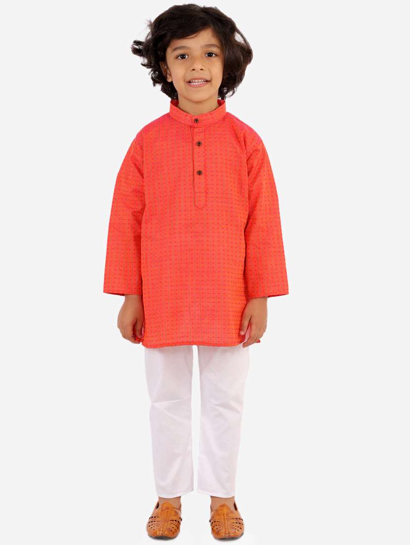 red striped kurta set