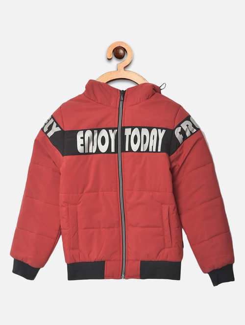 red polyester quilted jackets & coat - 18187040 - Standard Image - 0