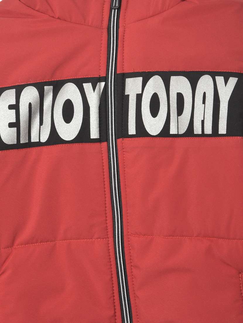 red polyester quilted jackets & coat - 18187040 - Standard Image - 2