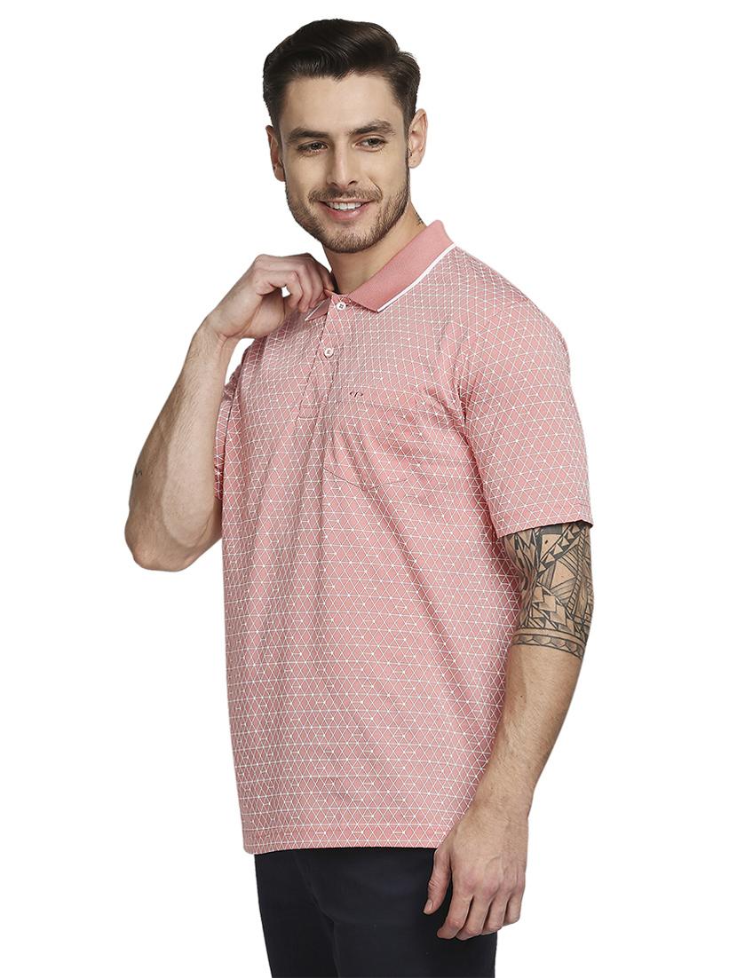 pink printed polo t-shirt - 18187132 - Standard Image - 2