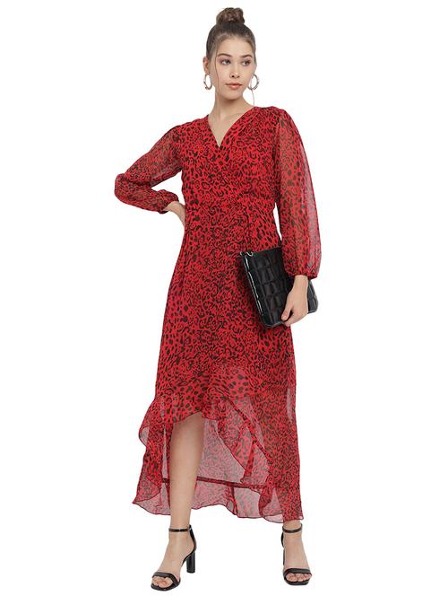 women's high low color block dress - 18187320 - Standard Image - 0