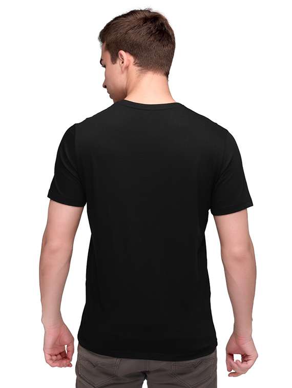 black chest printed t-shirt - 18187324 -  Standard Image - 2