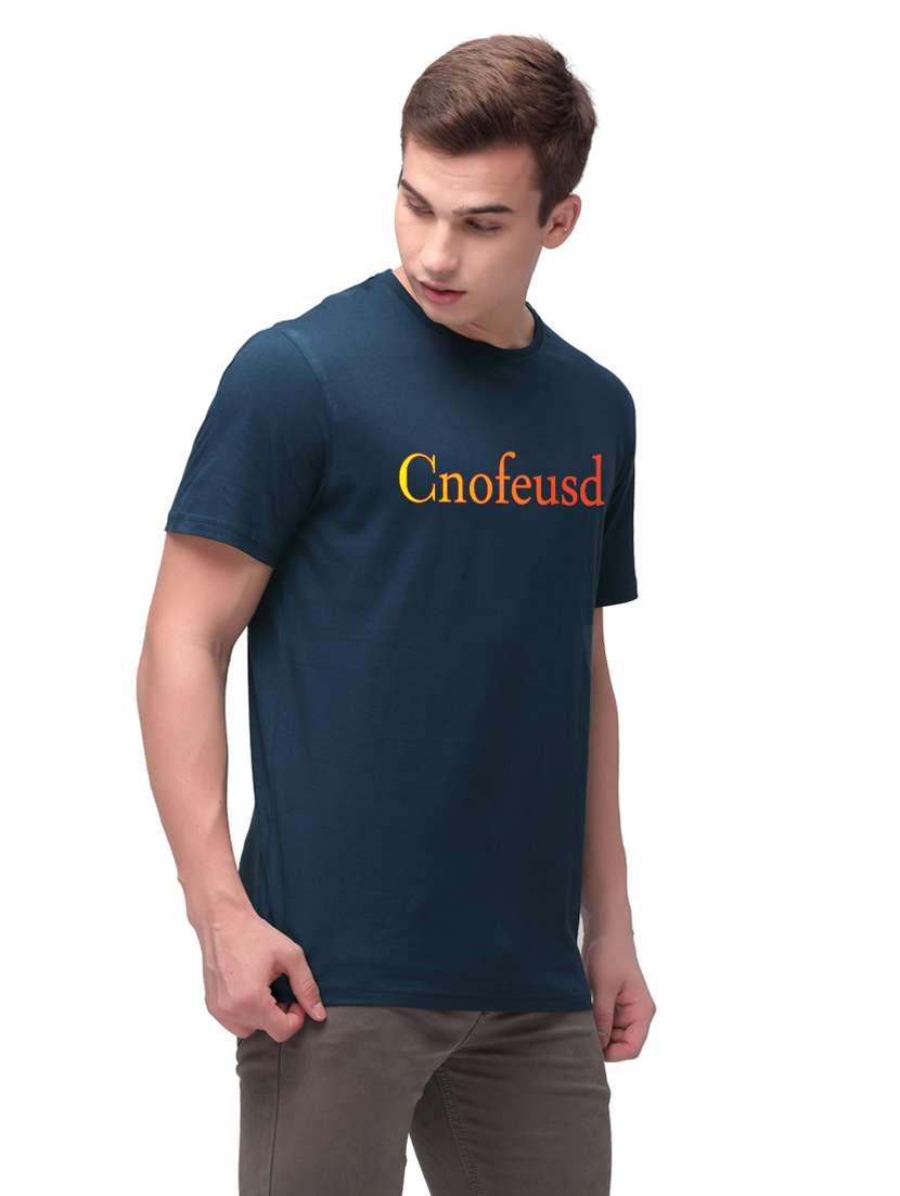 dark blue chest print t-shirt - 18187326 -  Standard Image - 2