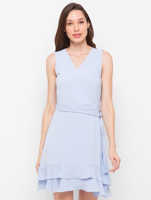 women's fit & flare solid dress - 18187807 -  Standard Image - 0