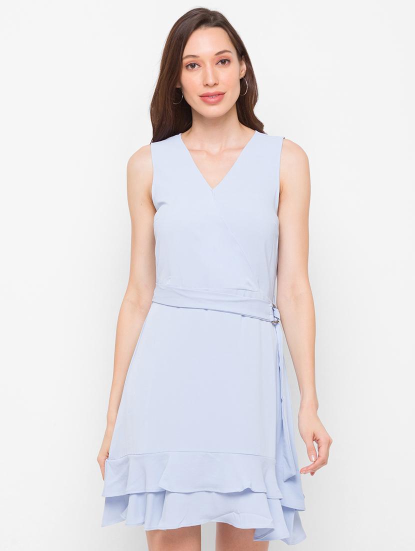 women's fit & flare solid dress - 18187807 -  Zoom Image - 0