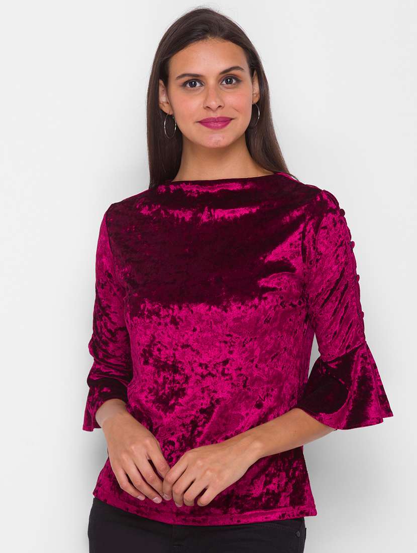 women's a line round neck top