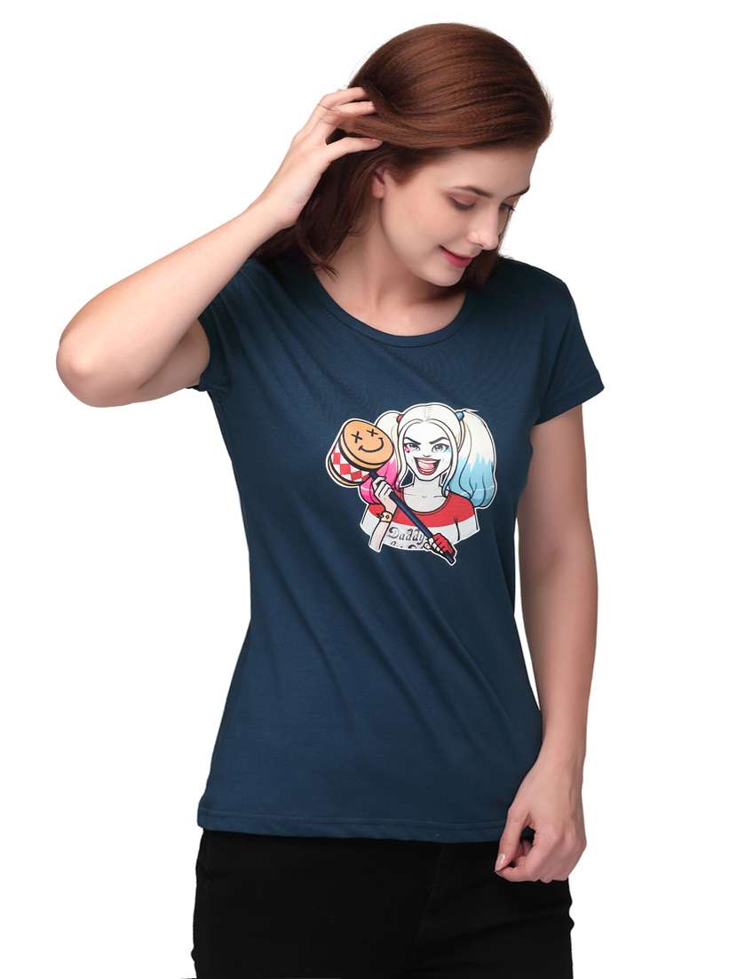 women's straight round neck top - 18187917 - Standard Image - 2