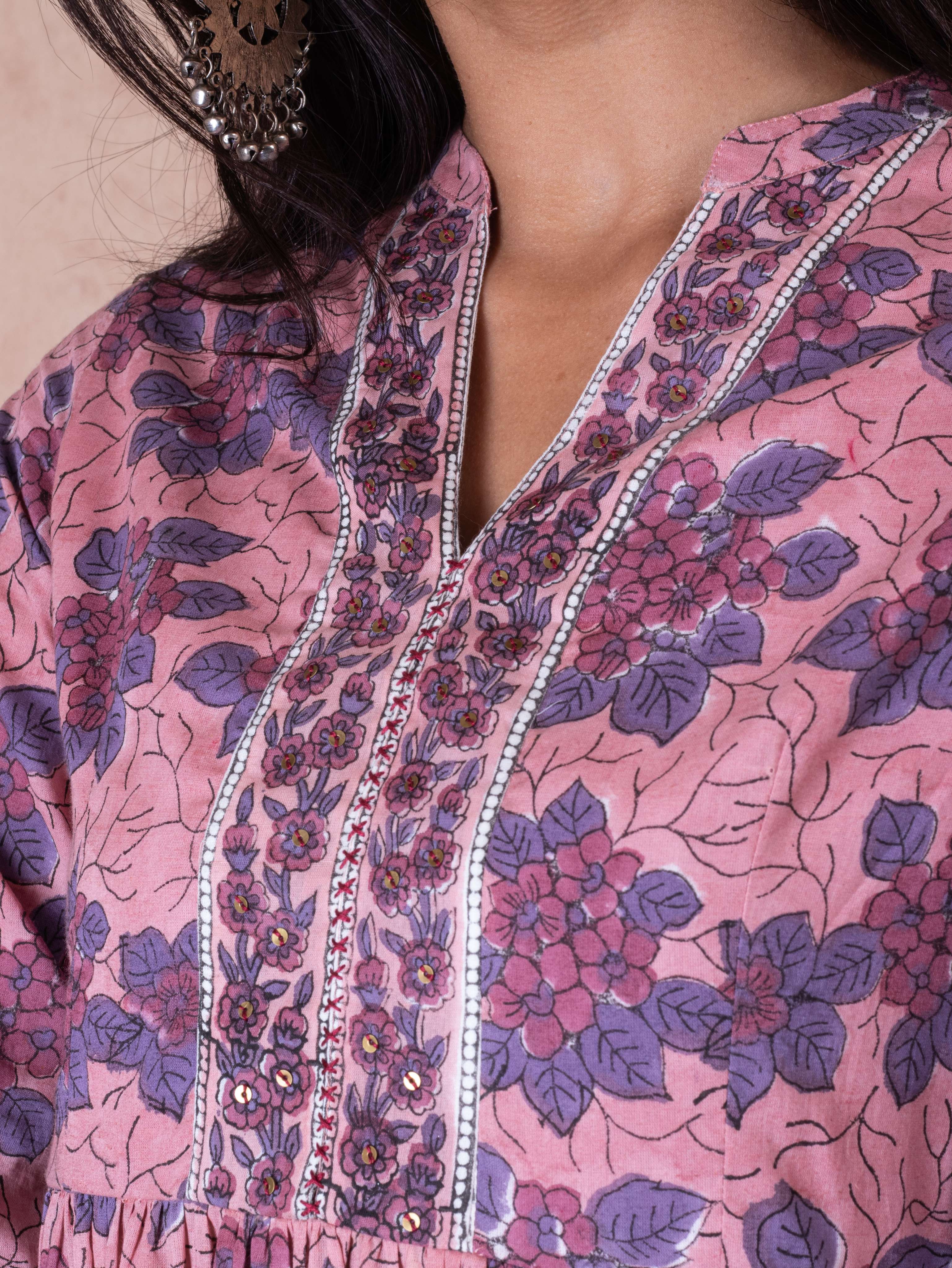 this hand block kurta is exposed  - 18188435 -  Standard Image - 2