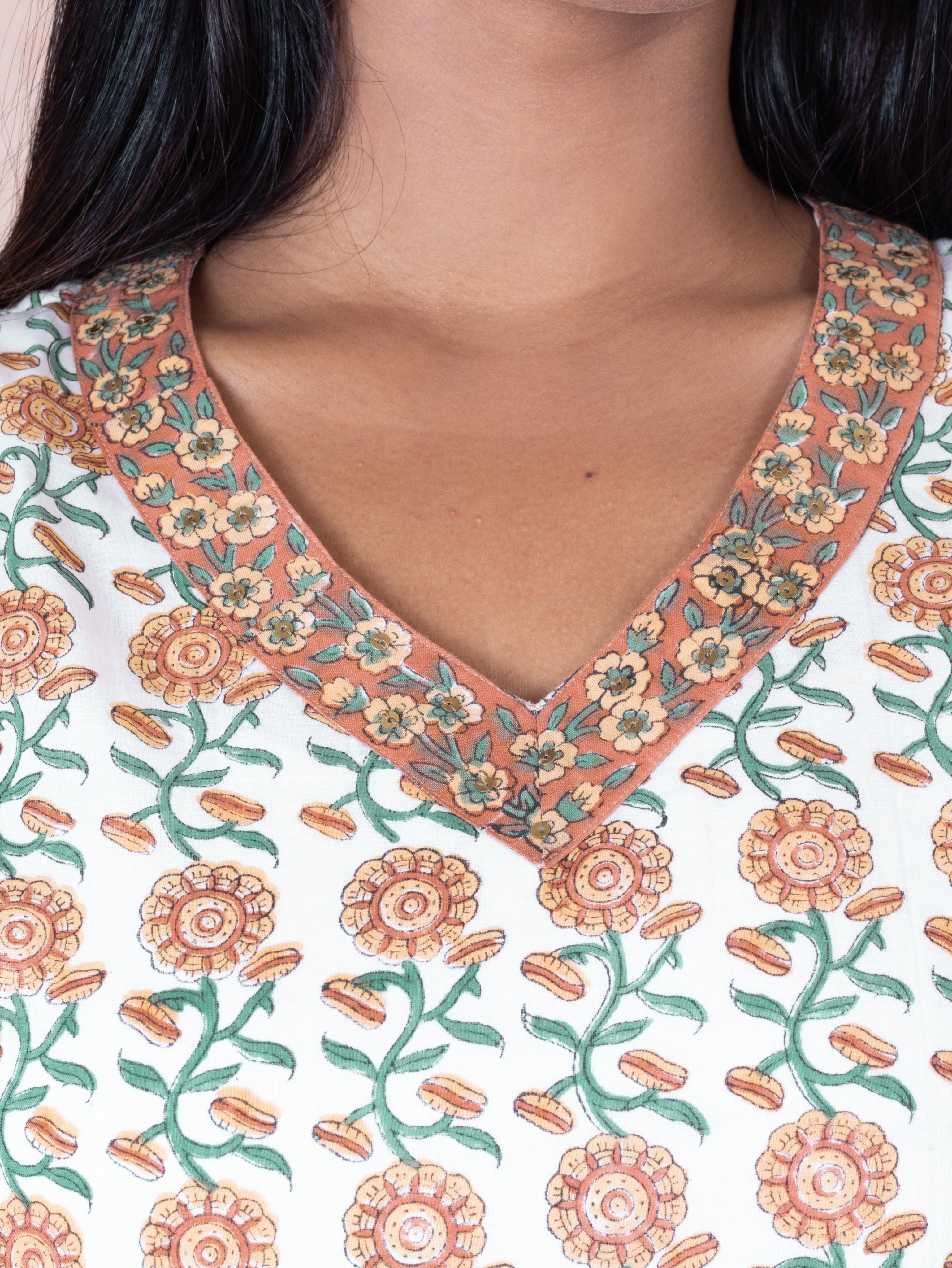 this hand-block printed kurta is available - 18188656 - Standard Image - 2