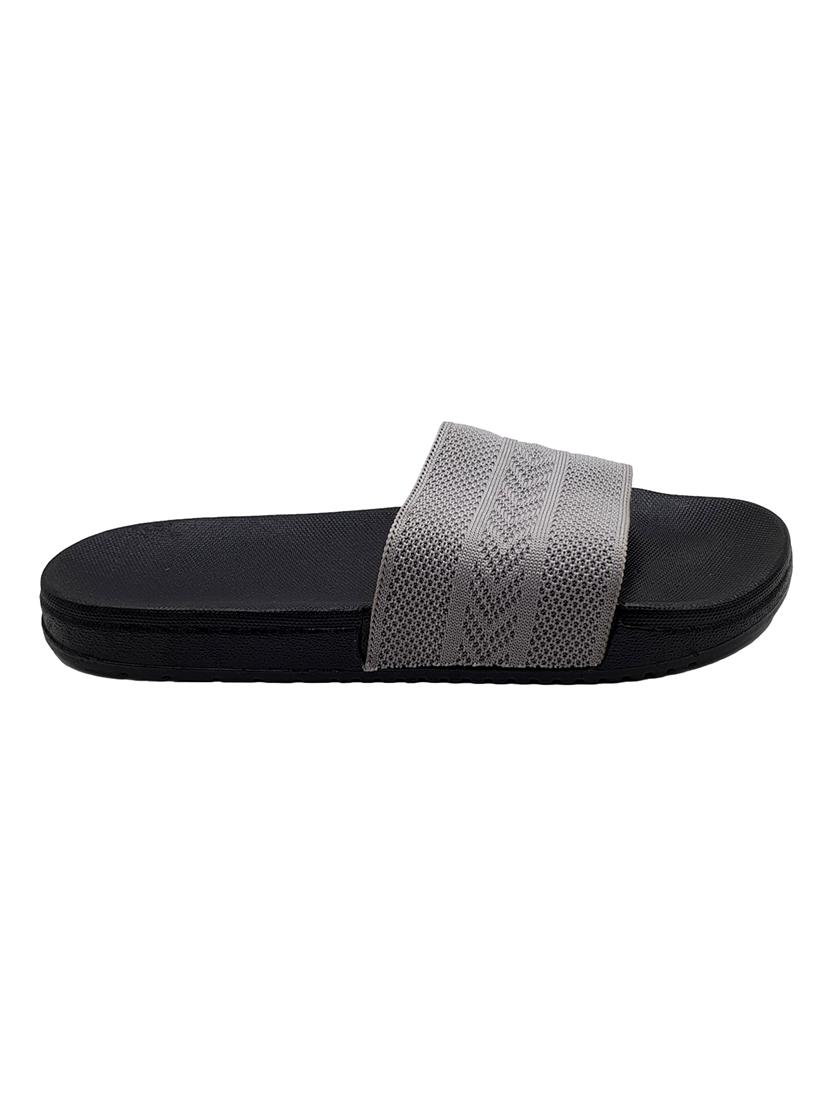grey synthetic & mesh slip on flip flops - 18190141 - Standard Image - 2