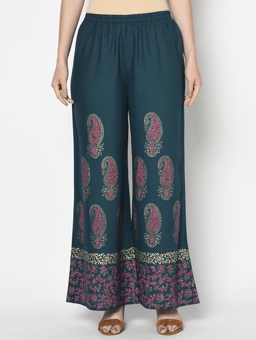 aniyah regular fit women dark blue trousers - 18190281 - Standard Image - 0
