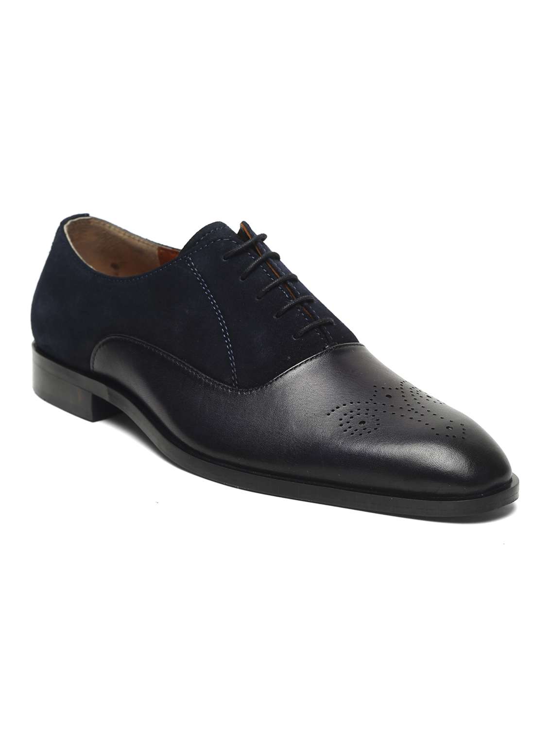 blue leather oxfords