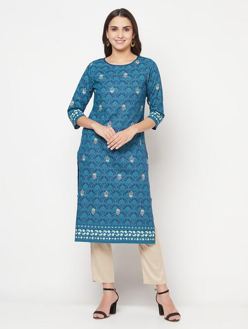 women's straight kurta - 18192084 - Standard Image - 0