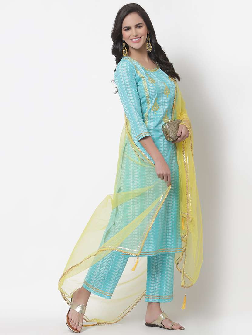turquoise suit set - 18192466 -  Standard Image - 2