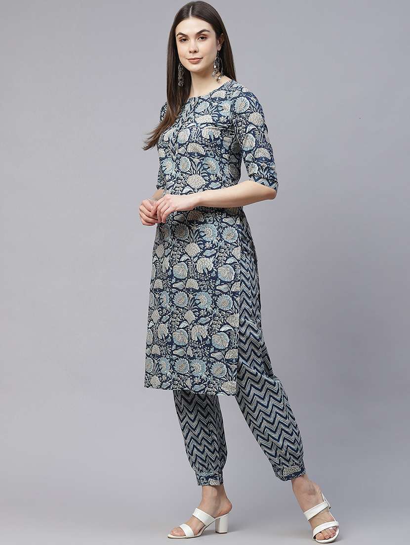 navy kurta salwar set