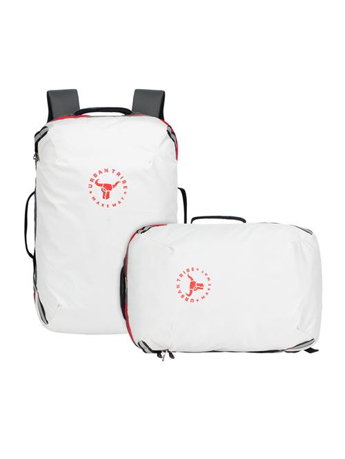 white polyester laptop backpack - 18194426 - Standard Image - 0