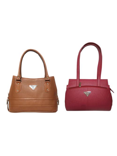 multi colored leatherette (pu) combo handbag - 18196635 - Standard Image - 0
