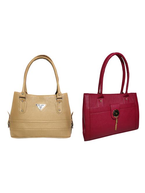 multi colored leatherette (pu) combo handbag - 18196664 -  Standard Image - 0