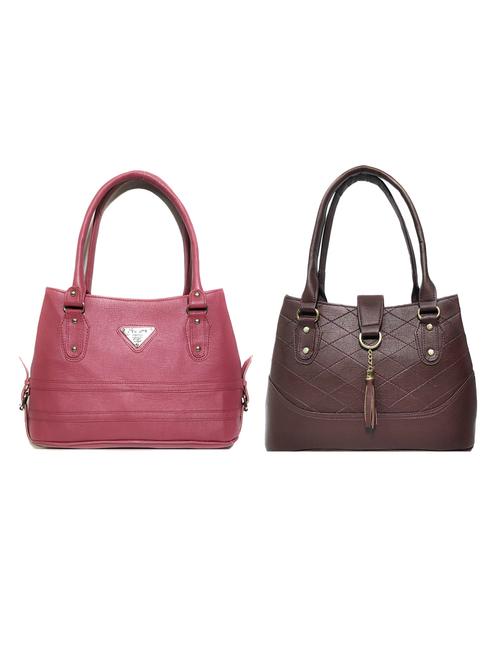 multi colored leatherette (pu) combo handbag - 18196877 -  Standard Image - 0