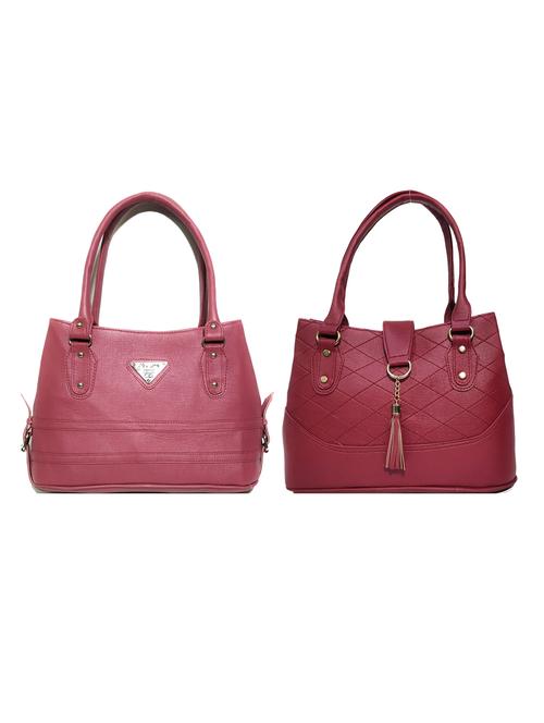 multi colored leatherette (pu) combo handbag - 18196879 - Standard Image - 0