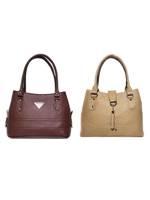 multi colored leatherette (pu) combo handbag - 18196892 - Standard Image - 0