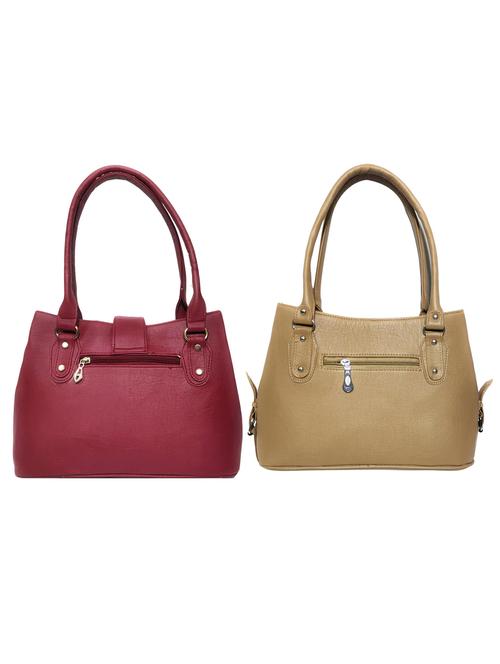 multi colored leatherette (pu) combo handbag - 18196896 -  Standard Image - 0