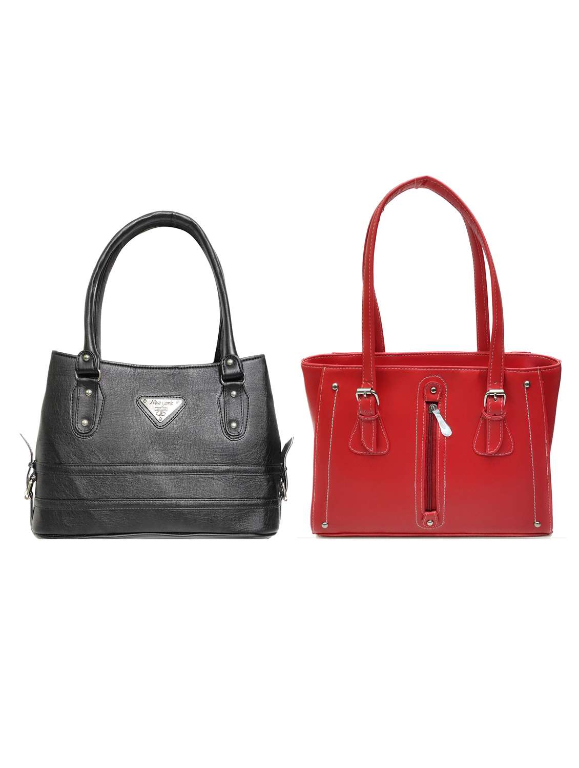 multi colored leatherette (pu) combo handbag