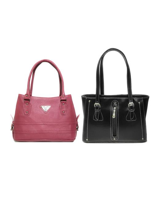 multi colored leatherette (pu) combo handbag - 18196925 -  Standard Image - 0