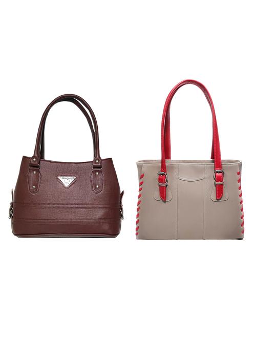 multi colored leatherette (pu) combo handbag - 18196942 - Standard Image - 0